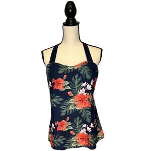 NWT Juregece Swim Top Women's 2XL Floral Hibiscus Swim Top Racerback
